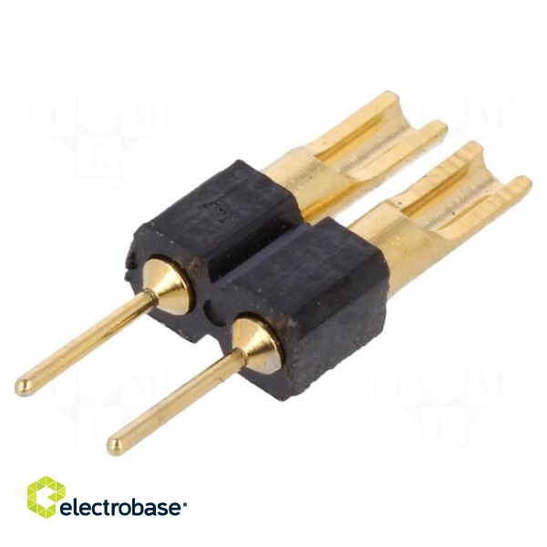 Adapter | pin strips | PIN: 2 | straight | 2.54mm | THT,soldering | 1x2 paveikslėlis 1