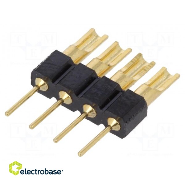 Adapter | pin strips | PIN: 4 | straight | 2.54mm | THT,soldering | 1x4 image 1