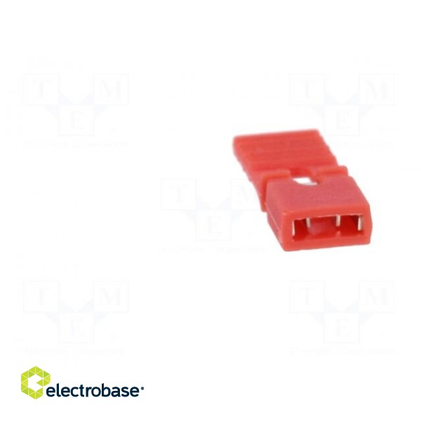 Jumper | pin strips | female | with holder | 2.54mm | 1x2 | red paveikslėlis 9