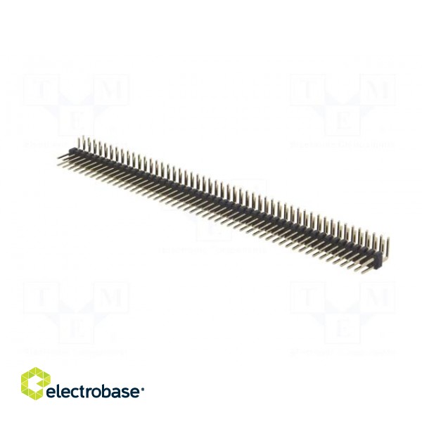 Pin header | pin strips | male | PIN: 100 | angled 90° | 2.54mm | THT image 2