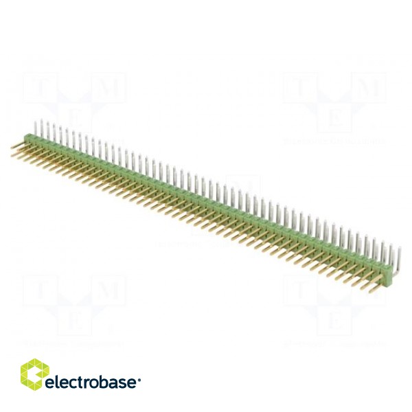 Pin header | pin strips | male | PIN: 100 | angled 90° | 2.54mm | THT фото 1