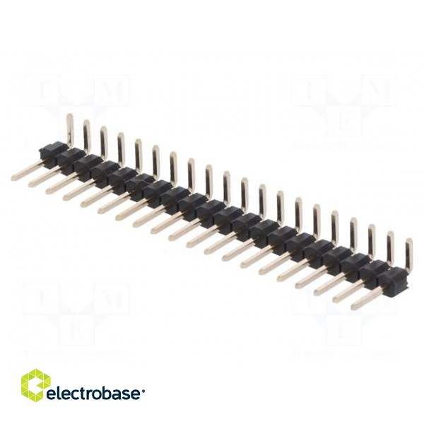 Pin header | pin strips | male | PIN: 20 | angled 90° | 2.54mm | THT | 1x20 paveikslėlis 1