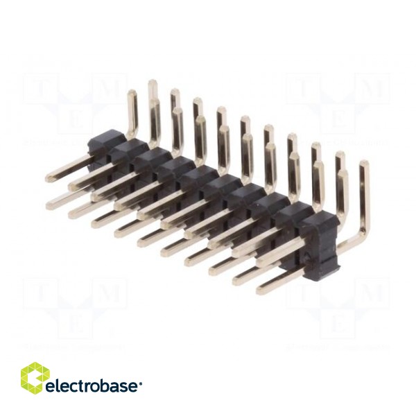Pin header | pin strips | male | PIN: 20 | angled 90° | 2.54mm | THT | 2x10 paveikslėlis 2