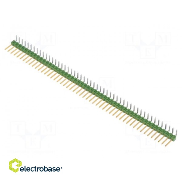 Pin header | pin strips | male | PIN: 50 | angled 90° | 2.54mm | THT | 1x50