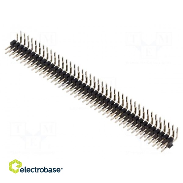 Pin header | pin strips | male | PIN: 80 | angled 90° | 2mm | THT | 2x40