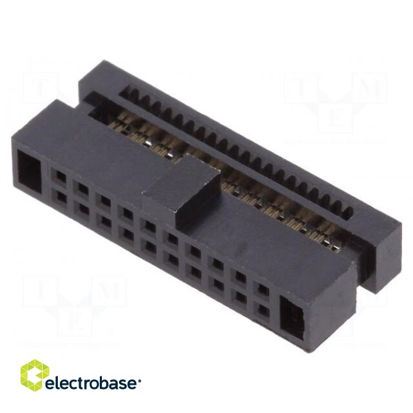 Plug | pin strips | Minitek127 | female | PIN: 20 | straight | 1.27mm | IDC