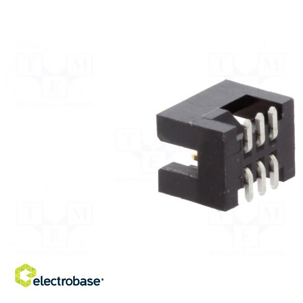 Socket | IDC | Minitek127 | male | PIN: 6 | vertical | 1.27mm | SMT | on PCBs image 4