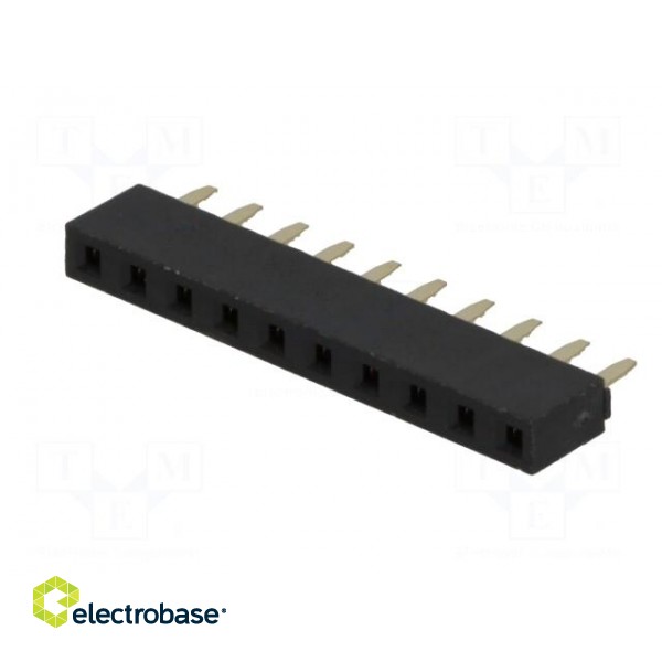 Connector: pin strips | socket | female | PIN: 10 | straight | 2.54mm image 2