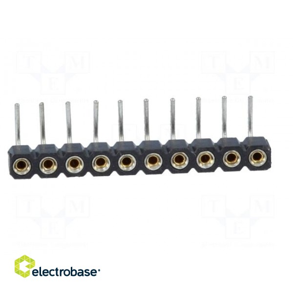 Socket | pin strips | female | PIN: 10 | turned contacts | angled 90° image 9