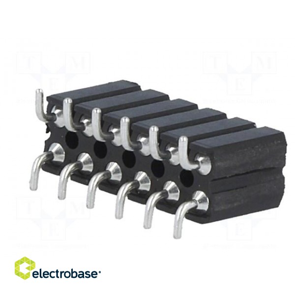 Socket | pin strips | female | PIN: 12 | vertical | 2.54mm | SMT | 2x6 image 6