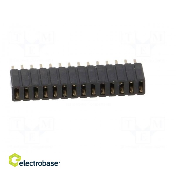 Socket | pin strips | female | PIN: 14 | straight | 1.27mm | THT | 1x14 image 9