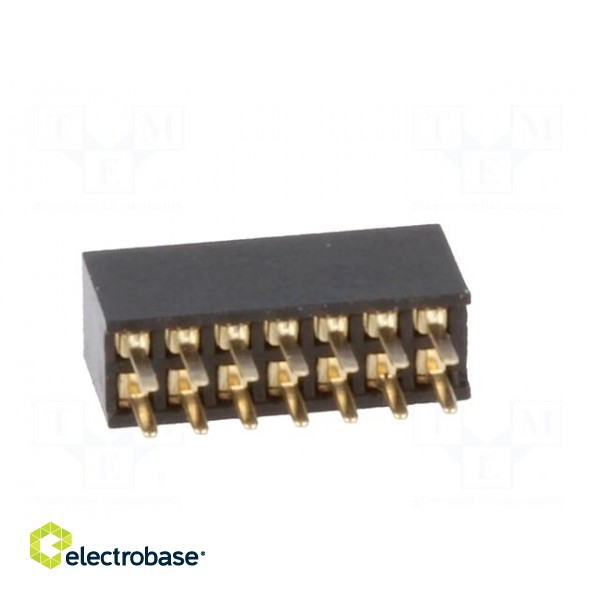 Socket | pin strips | female | PIN: 14 | straight | 1.27mm | THT | 2x7 | 1A image 5