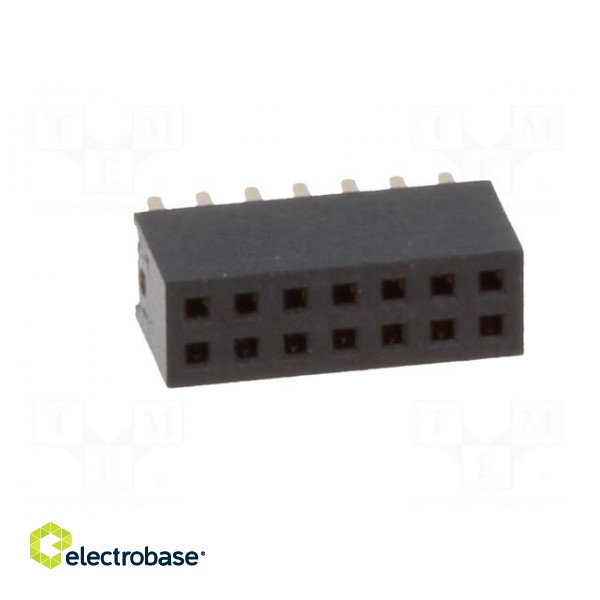 Socket | pin strips | female | PIN: 14 | straight | 1.27mm | THT | 2x7 | 1A image 9
