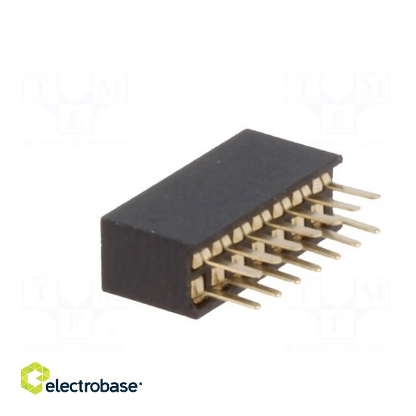 Socket | pin strips | female | PIN: 14 | straight | 1.27mm | THT | 2x7 | 1A image 4