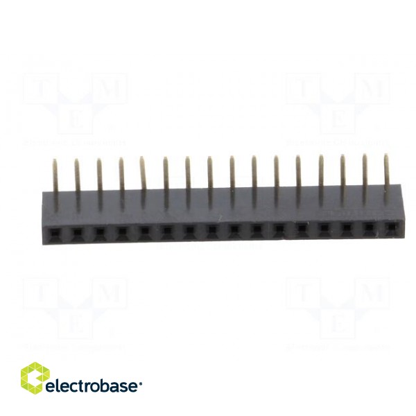 Socket | pin strips | female | PIN: 16 | angled 90° | 2.54mm | THT | 1x16 image 9