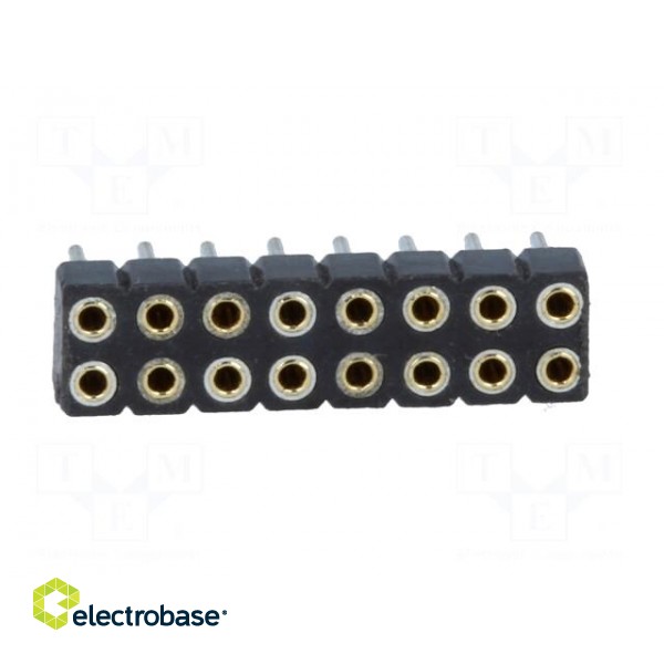 Socket | pin strips | female | PIN: 16 | turned contacts,low profile image 9