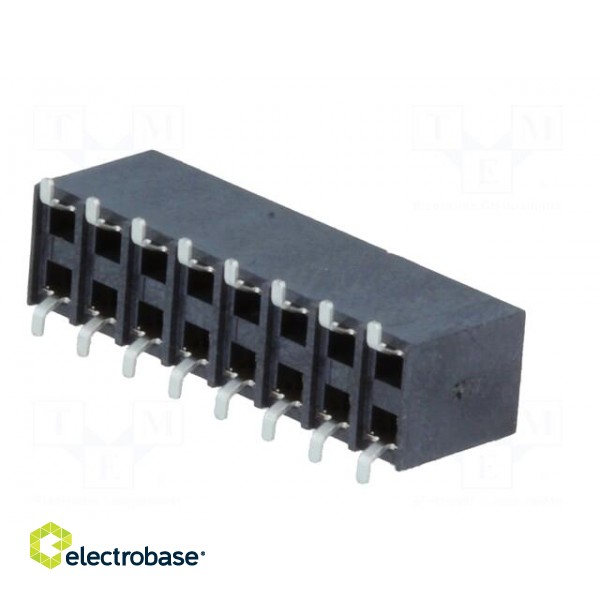 Socket | pin strips | female | PIN: 16 | vertical | 2.54mm | SMT | 2x8 image 6