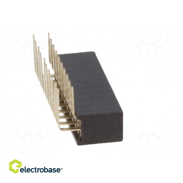 Socket | pin strips | female | PIN: 20 | angled 90° | 1.27mm | THT | 2x10 image 7