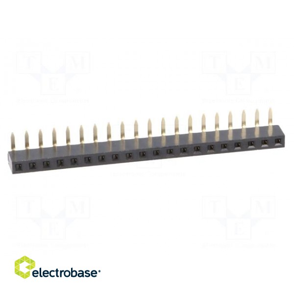 Socket | pin strips | female | PIN: 20 | angled 90° | 2.54mm | THT | 1x20 paveikslėlis 9