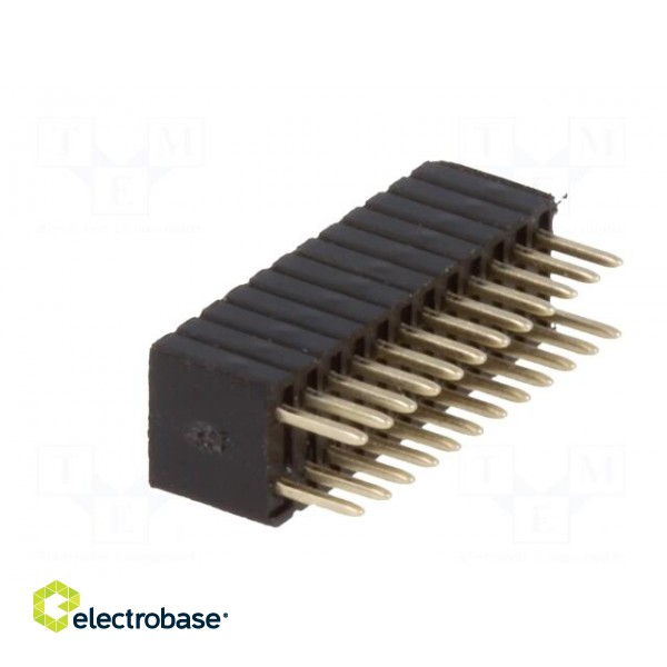 Socket | pin strips | female | PIN: 24 | straight | 1.27mm | THT | 2x12 image 4