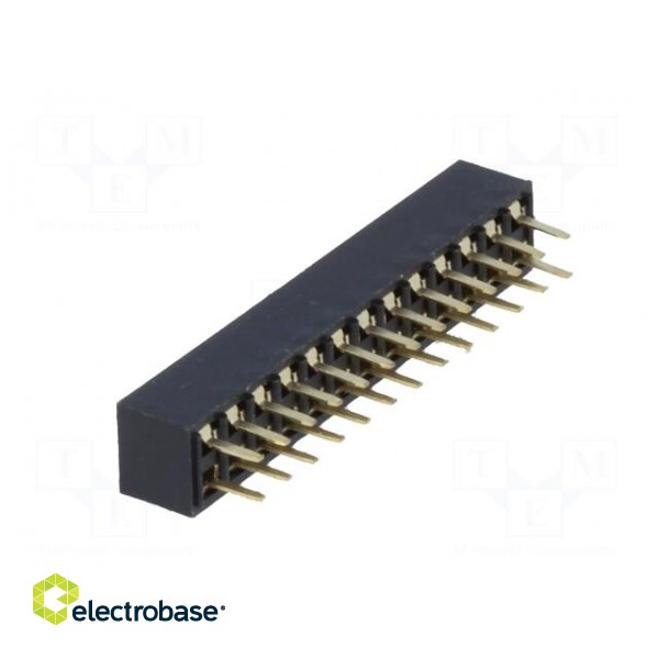 Socket | pin strips | female | PIN: 26 | straight | 2mm | THT | 2x13 | L2.7mm image 4