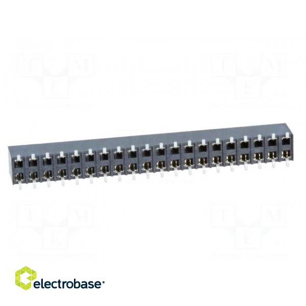 Socket | pin strips | female | PIN: 40 | vertical | 2.54mm | SMT | 2x20 image 5