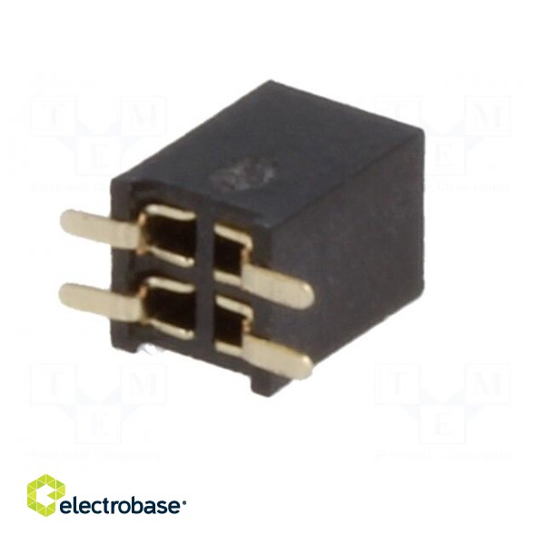 Socket | pin strips | female | PIN: 4 | straight | 1.27mm | SMT | 2x2 | 1A image 6