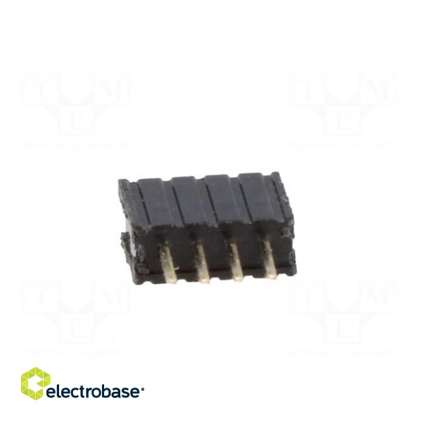 Socket | pin strips | female | PIN: 4 | straight | 1.27mm | THT | 1x4 paveikslėlis 5