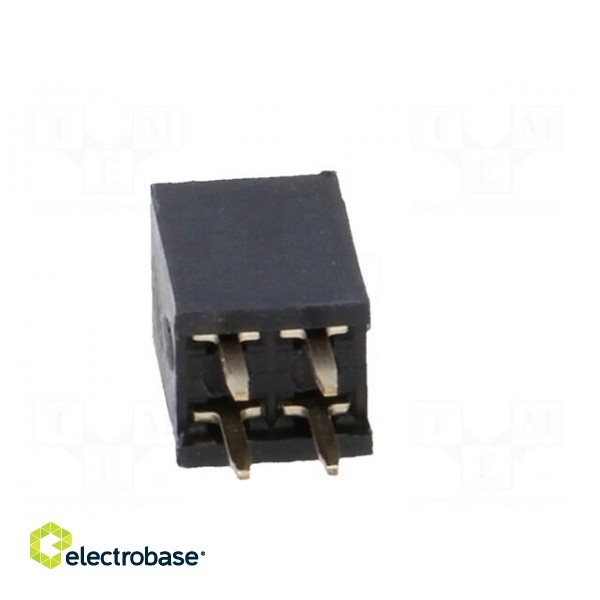 Socket | pin strips | female | PIN: 4 | straight | 2.54mm | THT | 2x2 | 3A image 5