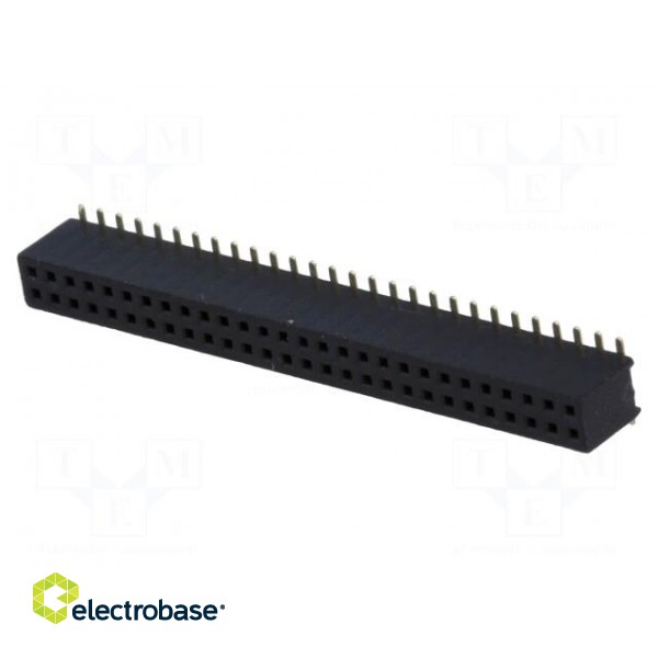 Socket | pin strips | female | PIN: 56 | straight | 1.27mm | SMT | 2x28 image 1