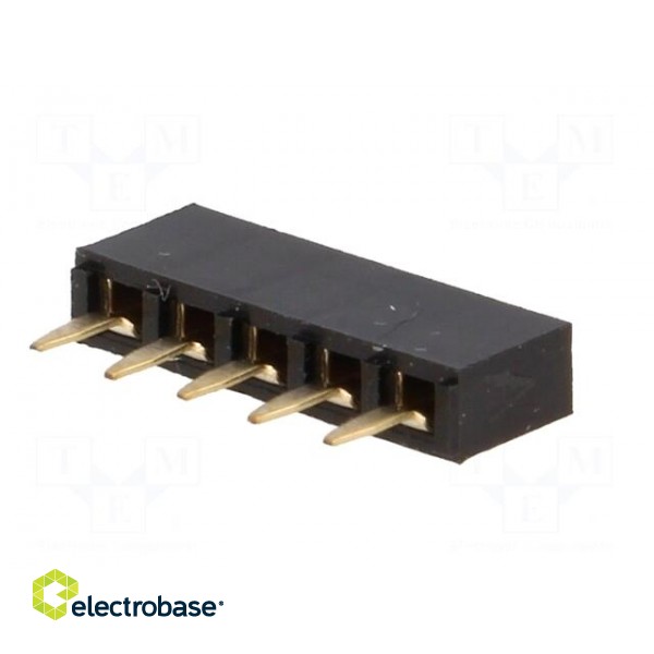 Socket | pin strips | female | PIN: 5 | straight | 2.54mm | THT | 1x5 | 3A image 6