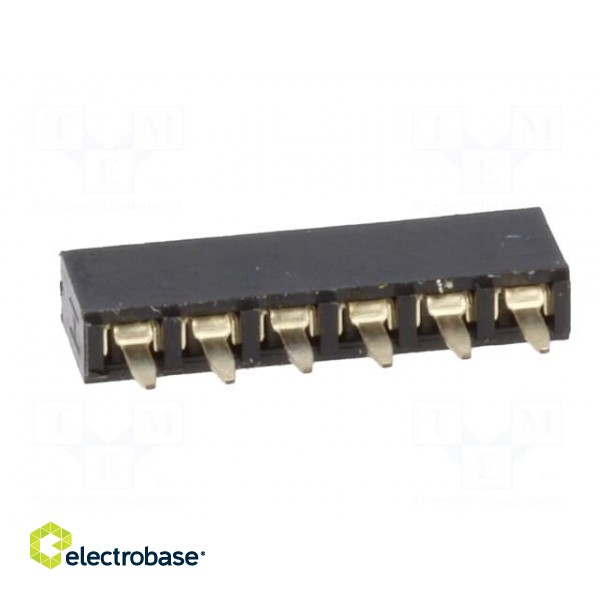 Socket | pin strips | female | PIN: 6 | straight | 2.54mm | THT | 1x6 | 3A image 5