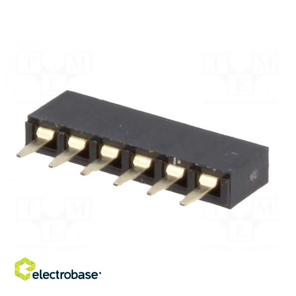 Socket | pin strips | female | PIN: 6 | straight | 2.54mm | THT | 1x6 | 3A image 6