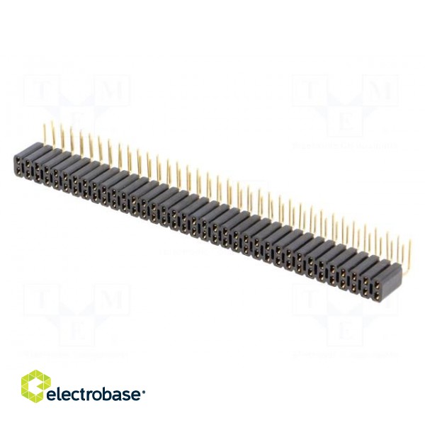 Socket | pin strips | female | PIN: 72 | angled 90° | 2.54mm | THT | 2x36 image 1