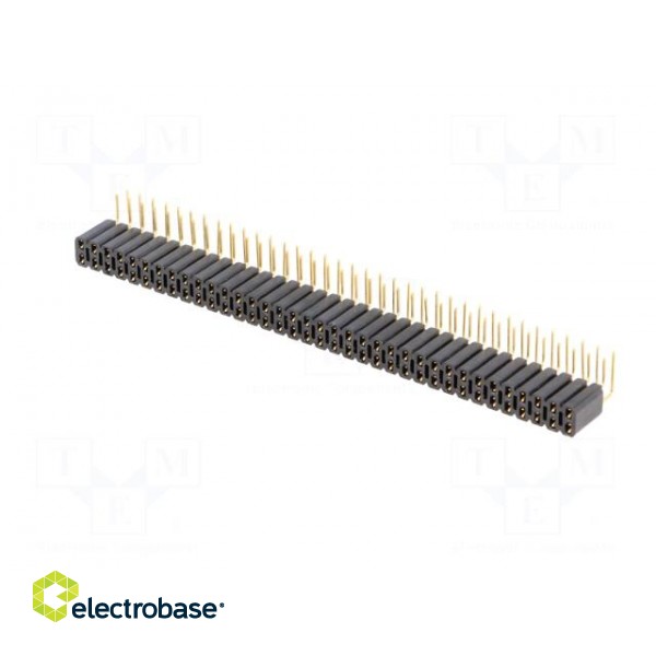 Socket | pin strips | female | PIN: 72 | angled 90° | 2.54mm | THT | 2x36 image 2