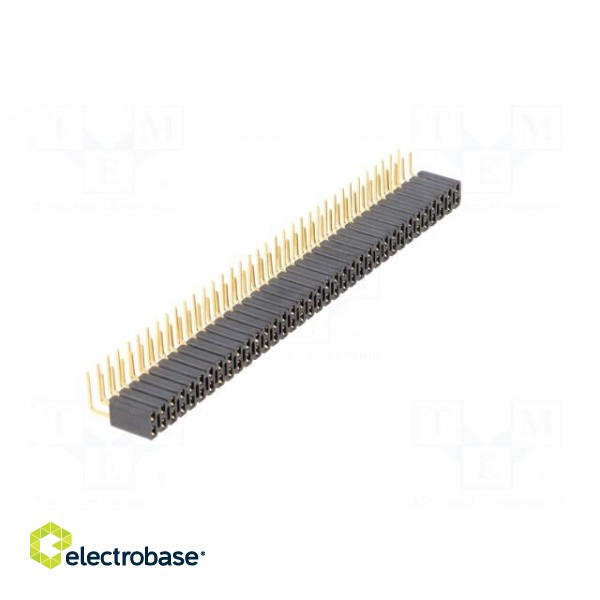 Socket | pin strips | female | PIN: 72 | angled 90° | 2.54mm | THT | 2x36 фото 8