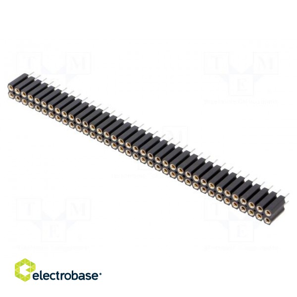 Socket | pin strips | female | PIN: 72 | straight | 2.54mm | THT | 2x36 image 1