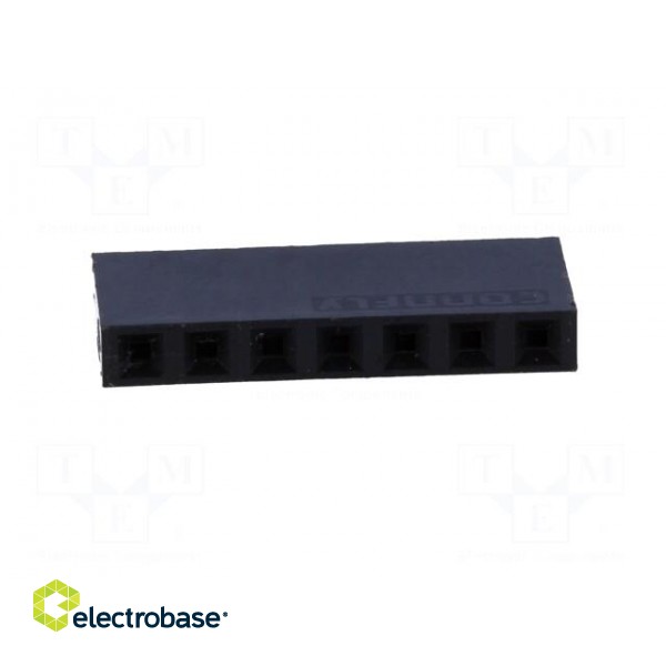 Socket | pin strips | female | PIN: 7 | straight | 2.54mm | THT | 1x7 | 3A image 9