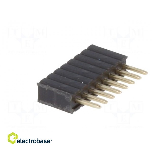 Socket | pin strips | female | PIN: 8 | straight | 1.27mm | THT | 1x8 image 4