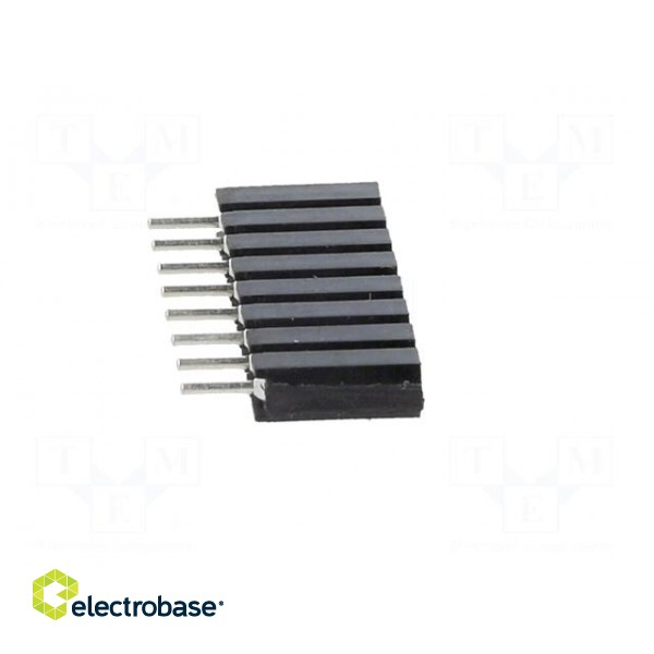 Socket | pin strips | female | PIN: 8 | straight | 2.54mm | THT | 1x8 | H: 7mm image 8