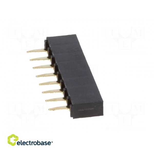 Socket | pin strips | female | PIN: 8 | straight | 2.54mm | THT | 1x8 | 3A image 7