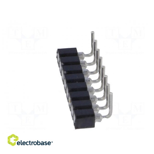 Socket | pin strips | female | PIN: 8 | turned contacts | angled 90° image 3