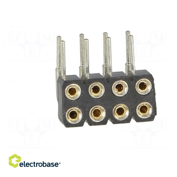 Socket | pin strips | female | PIN: 8 | turned contacts | angled 90° image 9