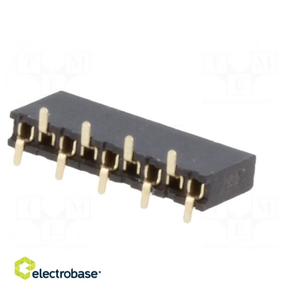 Socket | pin strips | female | PIN: 9 | straight | 1.27mm | SMT | 1x9 | 1A image 6