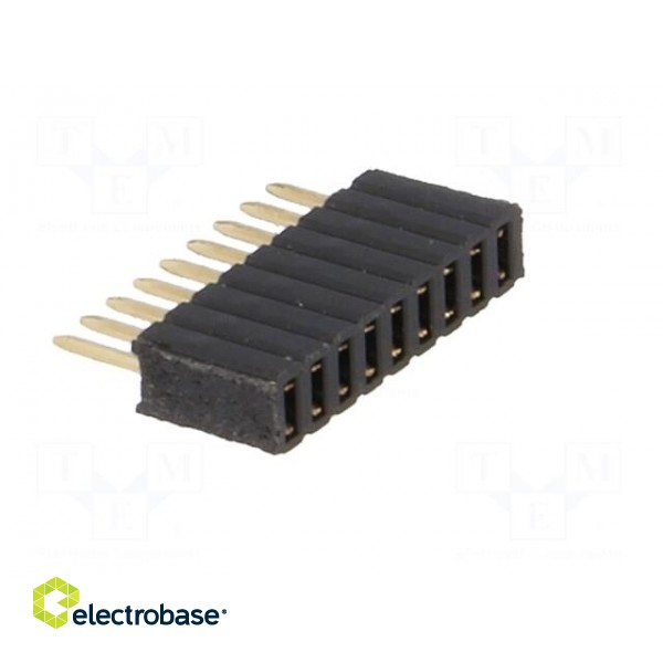 Socket | pin strips | female | PIN: 9 | straight | 1.27mm | THT | 1x9 image 8