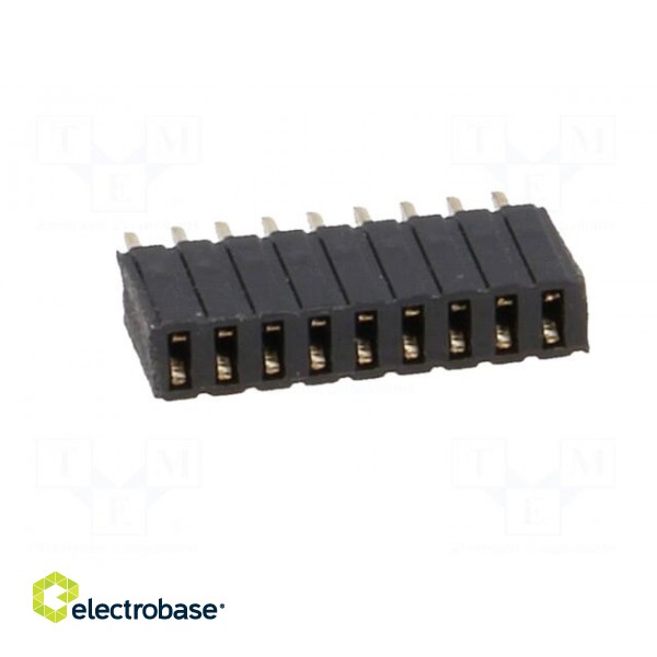 Socket | pin strips | female | PIN: 9 | straight | 1.27mm | THT | 1x9 image 9