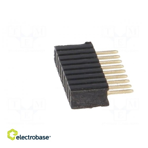 Socket | pin strips | female | PIN: 9 | straight | 1.27mm | THT | 1x9 image 3