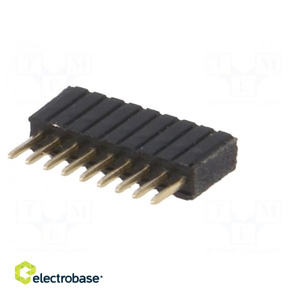 Socket | pin strips | female | PIN: 9 | straight | 1.27mm | THT | 1x9 image 6