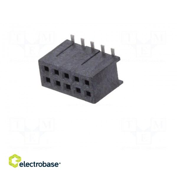 Socket | pin strips | Minitek127 | female | PIN: 10 | vertical | 1.27mm image 2