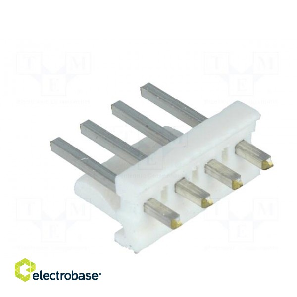Socket | wire-board | male | MTA-156 | 3.96mm | PIN: 4 | THT | tinned image 4